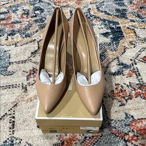 Michael Kors Tan Heels Classic Pointed-Toe Pumps